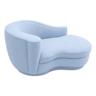 Vladimir Kagan Style Chaise Lounge Post Modern For Sale