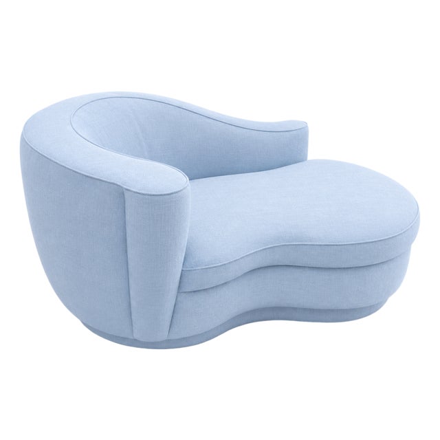 Vladimir Kagan Style Chaise Lounge Post Modern For Sale
