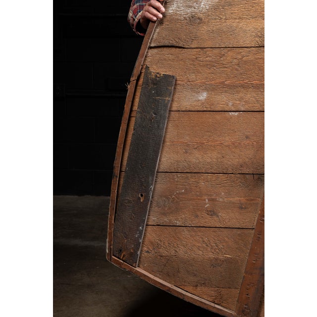 Oversize Antique Industrial Electric Service Hand-Painted Wooden Sign For Sale - Image 13 of 15