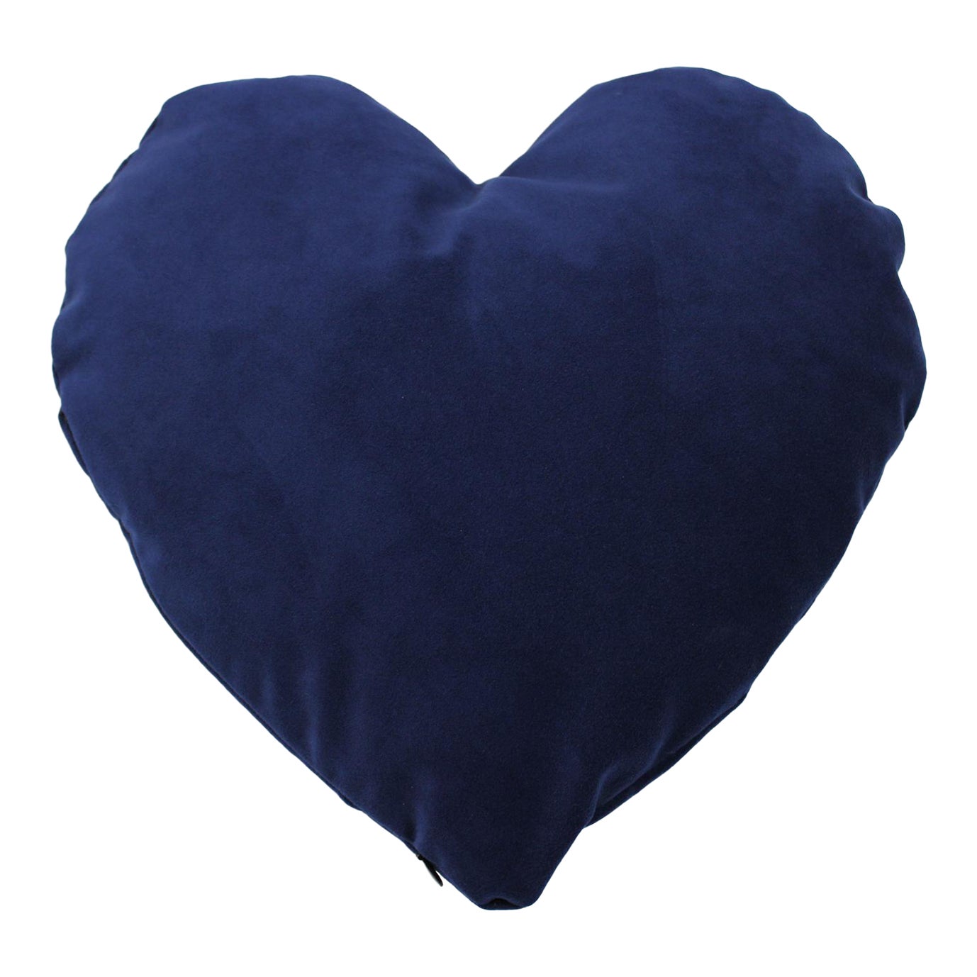 Navy Blue Ultrasuede Designer Heart Shaped Pillow Chairish