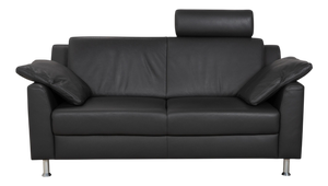 Mondo Two-Seater Sofa with Headrest in Leather