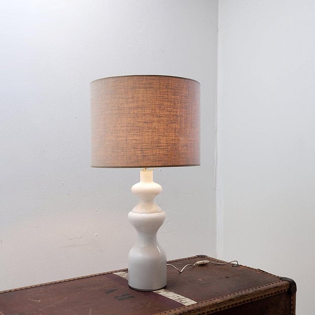Antique White Opaline Glass Table Lamp, 1900s For Sale - Image 3 of 13
