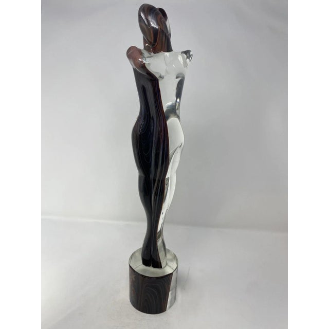 Murano Glass Amati Lovers Statue For Sale - Image 4 of 6