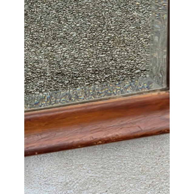Brown 920 Walnut Rectangular Wall Beveled Edge Mirror. For Sale - Image 8 of 17