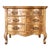 Italian Florentine Style Painted Gold Distressed Chest of Drawers For Sale