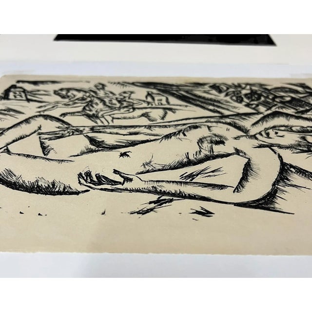 Schlafende Fray by Max Burchartz (1887-1961) German Lithograph Pencil Signed Print For Sale In Portland, OR - Image 6 of 8