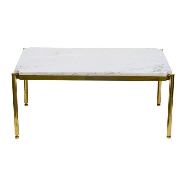 Tecno Marble and Brass Occasional Table by Osvaldo Borsani for Tecno, 1970s For Sale - Image 4 of 5