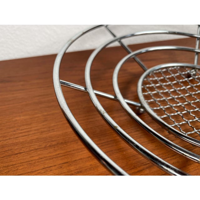 Metal Postmodern Metal Mesh Fruit Bowl, 1980s For Sale - Image 7 of 16