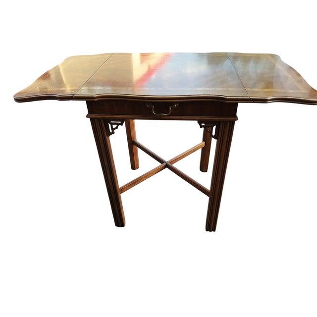 Early 20th Century Edwardian Rosewood Inlaid Side Table by Lane Furniture For Sale - Image 11 of 11