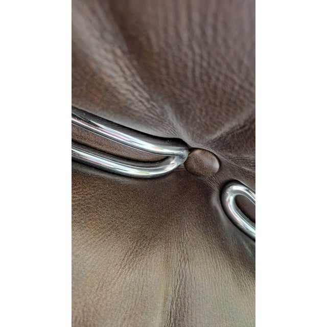 Soriana 2-Seater Sofa in Brown Leather by Afra and Tobia Scarpa for Cassina, 1960s For Sale - Image 6 of 18