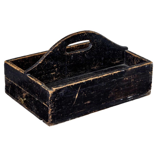 19th Century Scandinavian Pine Cutlery Box For Sale
