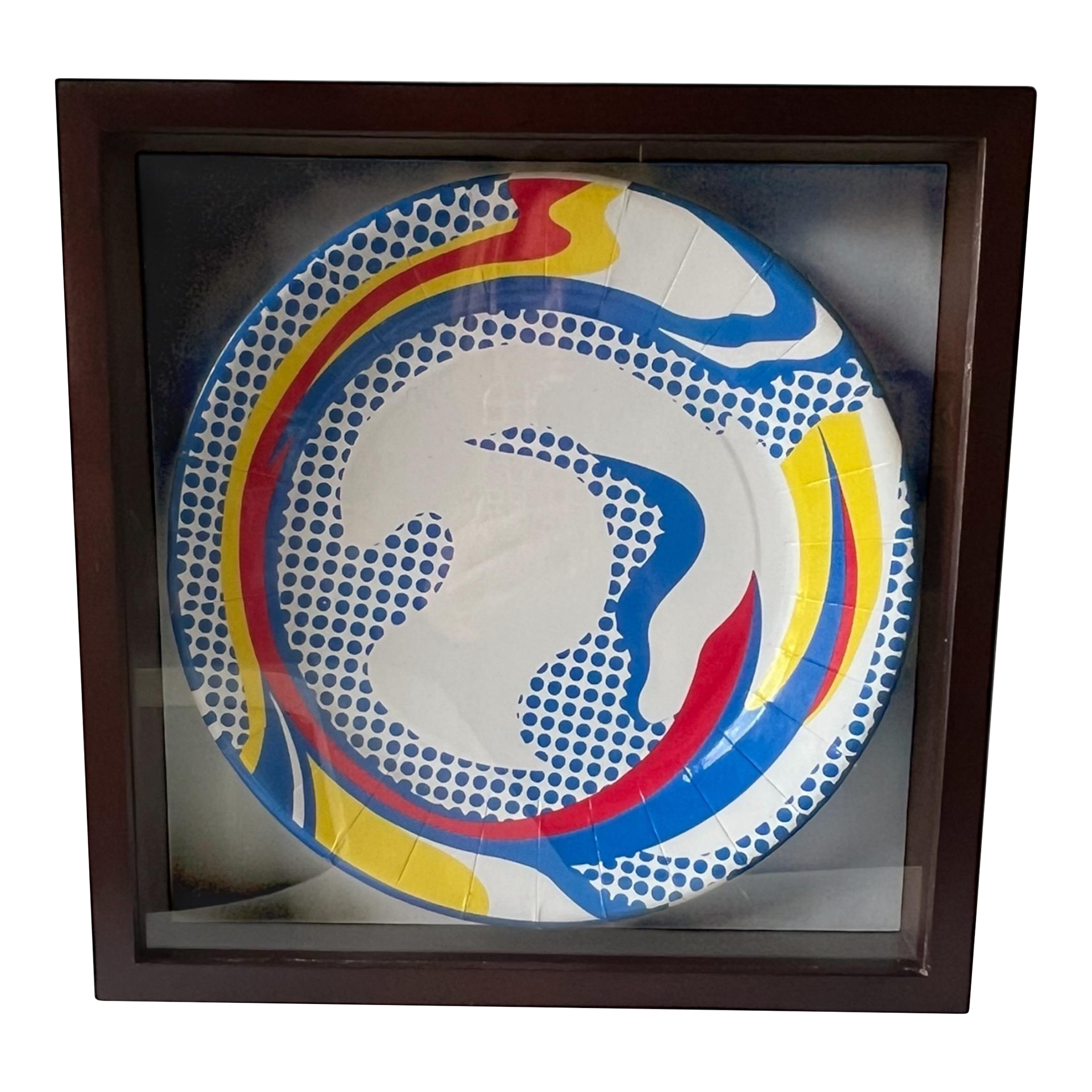 Framed 1969 Roy Lichtenstein Limited Edition Pop Art Paper Plate