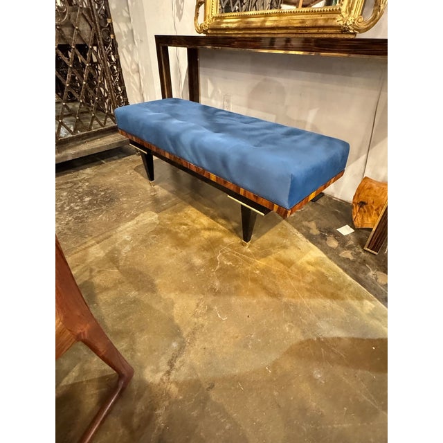Wood Italian MCM Art Deco Design Bench For Sale - Image 7 of 7