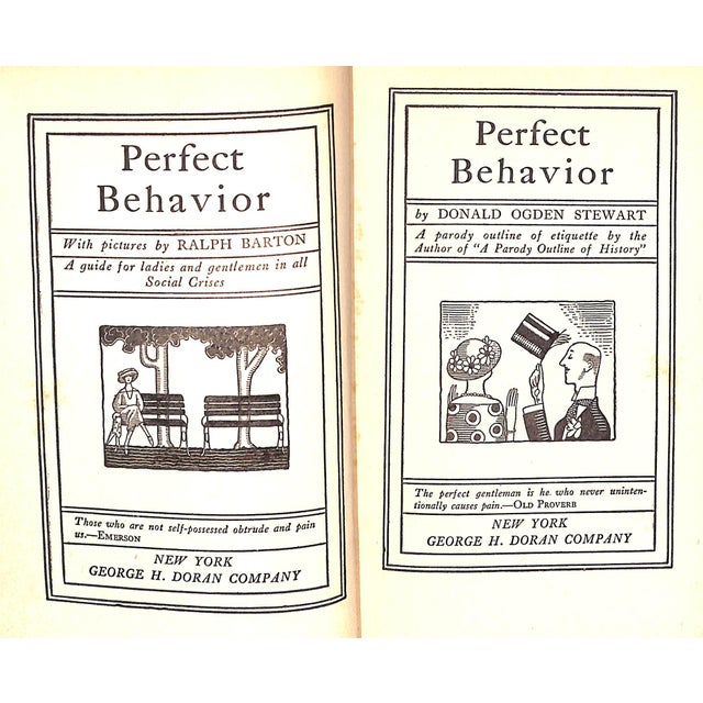 "Perfect Behavior a Guide for Ladies and Gentlemen in All Social Crises" 1922 Stewart, Donald Ogden For Sale - Image 4 of 5