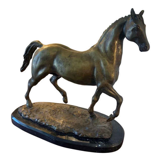 Vintage Large Bronze Horse Sculpture by Humberto Peraza For Sale
