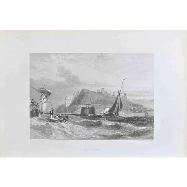 Whitby is a lithograph on paper realized by the artist James Duffield Harding. Signed on the plate on the lower left....