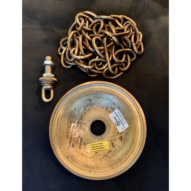 1990s Large Chapman Georgian Antique Brass 12 Arm Chandelier For Sale - Image 11 of 11