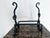 Pair of Handcrafted Italian Wrought Iron Fireplace Andirons For Sale In Dallas - Image 6 of 8