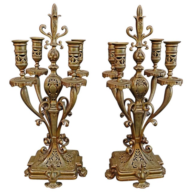 French 19th Century Bronze Candelabra a Pair Chairish