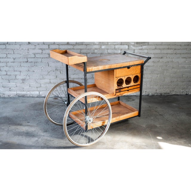Metal Vintage Mid-Century Arthur Umanoff for David Morgan Bar Cart For Sale - Image 7 of 18