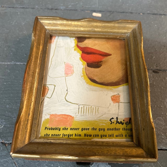 Contemporary miniature collage / painting by Stephen Heigh. Measures 4x5 overall. Check out my shop Robins Egg Gallery for...