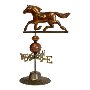 Vintage Brass and Copper Horse Motif Weathervane