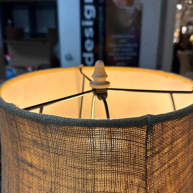 Coastal Woven Rattan Table Lamp For Sale In San Francisco - Image 6 of 12