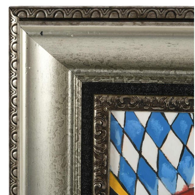 Late 20th Century Framed "Jazz Geometry" Mixed Media on Board For Sale - Image 5 of 10