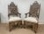 A rare and exceptional pair of 19th century Syrian armchairs adorned with geometric mother-of-pearl and ebony inlay. While...