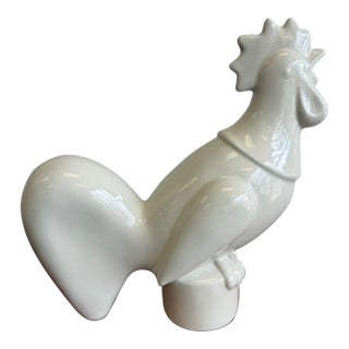 1940’s Waylande Gregory Art Deco Glazed Ceramic Rooster Sculpture For Sale