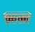 Wood 1970s Vintage Coastal Bamboo & Rattan Console Table With Matching Ottomans For Sale - Image 7 of 9