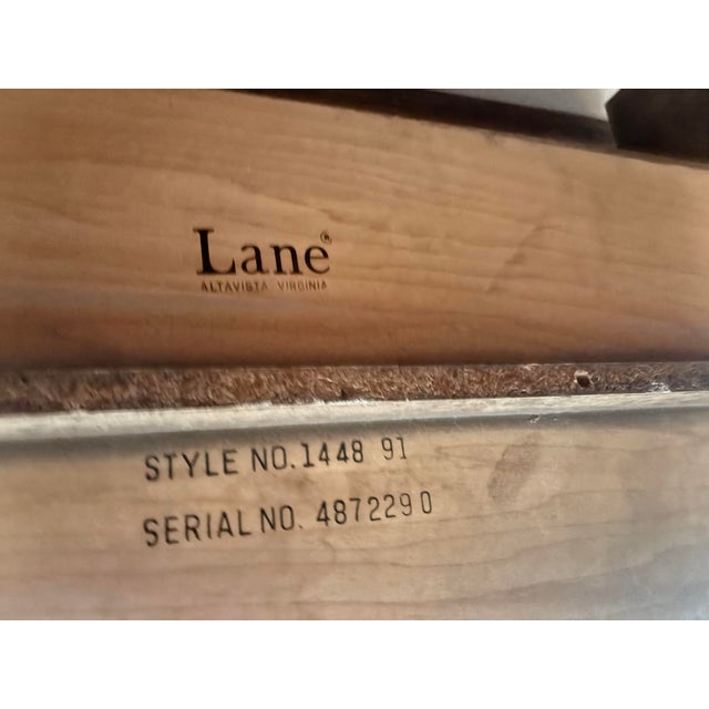 Mid-Century Modern meets Brutalist Movement- Rare Lane Altavista coffee table featuring lower shelf and beautiful...