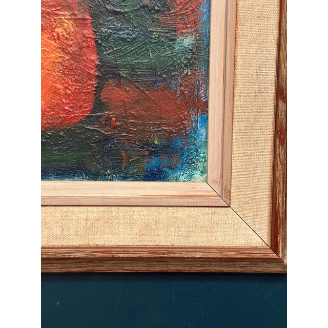Yngve Johansson, Flowers in Vase, 1970, Oil on Canvas, Framed For Sale - Image 7 of 12