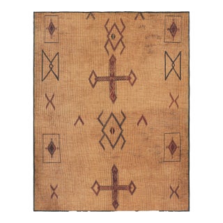 Vintage Moroccan Tuareg Tribal Reed & Leather Rug by Rug & Kilim, Morocco, 1950-1959 For Sale