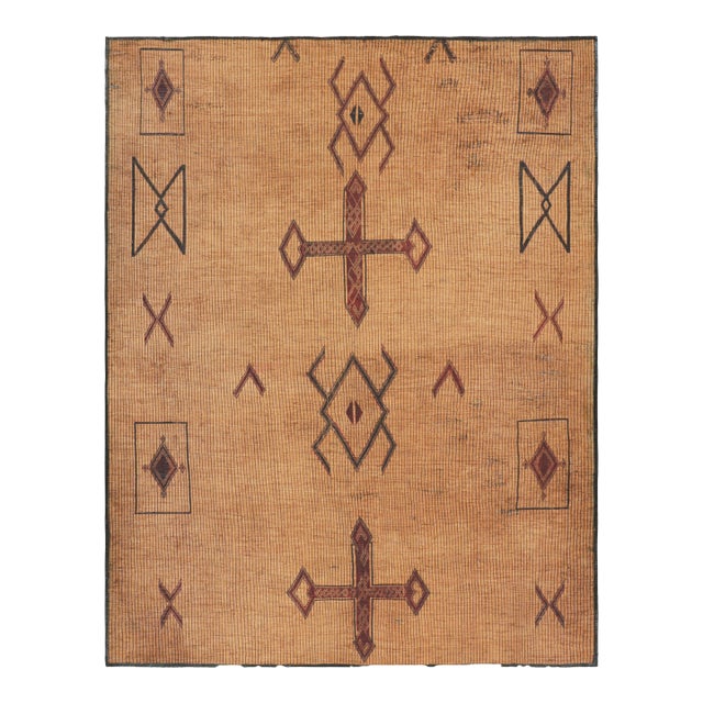 Vintage Moroccan Tuareg Tribal Reed & Leather Rug by Rug & Kilim, Morocco, 1950-1959 For Sale