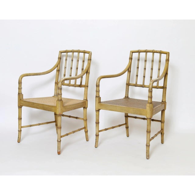 Late 20th Century Organic Bamboo McGuire Armchairs - Set of 4 For Sale - Image 9 of 13