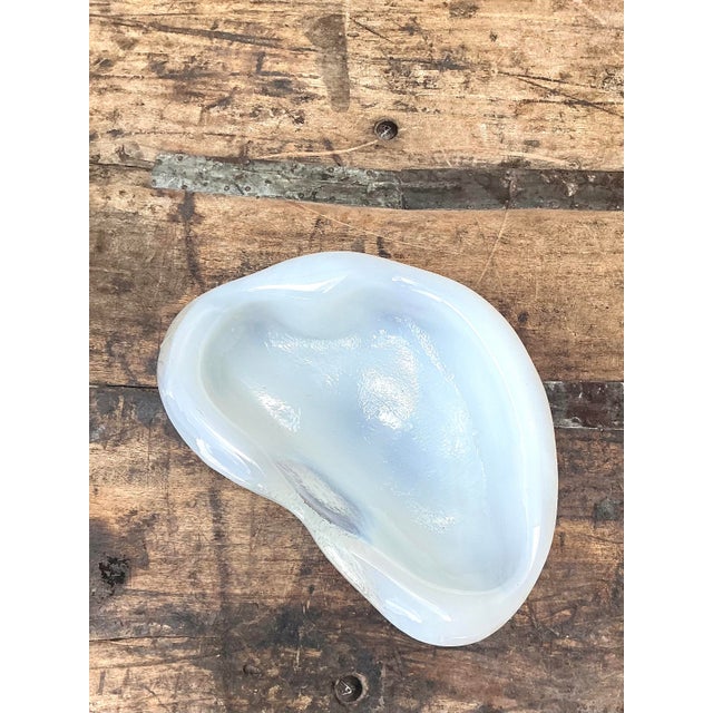 Vintage Opalescent Glass Bowl For Sale - Image 4 of 12