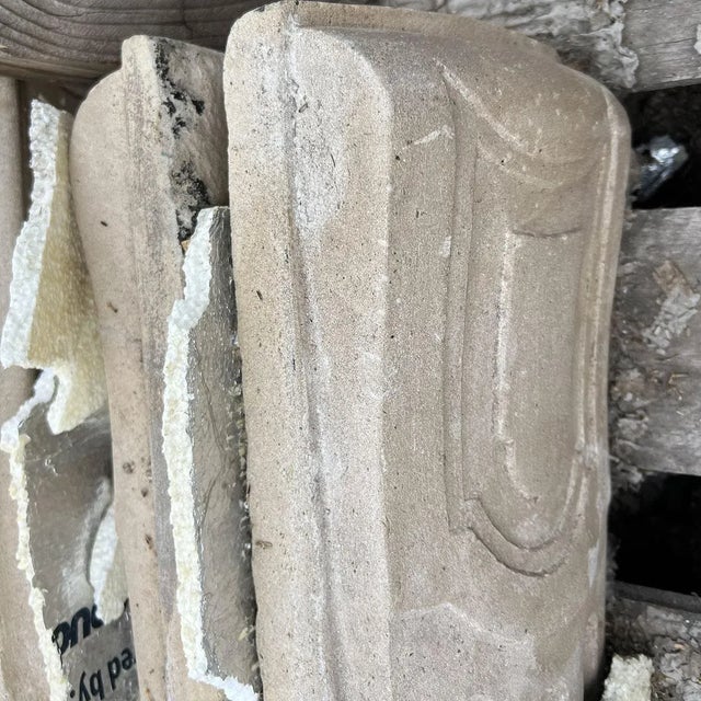 Antique French Parisian Louis XV-Style Limestone Fireplace Surround For Sale - Image 4 of 12