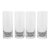Tiffany & Co Crystal Etched Diamond Criss Cross Water Glass Tumbler Set of 4 For Sale