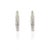 18k White Gold Natural Round Diamond Hoop Earrings for Women- 2 Pieces For Sale - Image 4 of 14