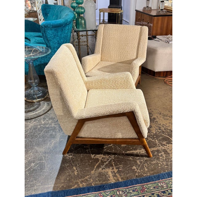 Brown Pair of Italian Gio Ponti MCM Arm Chairs For Sale - Image 8 of 9