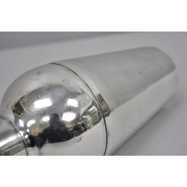 Vintage Wiskemann Belgium Art Deco Silver Plated Martini Cocktail Shaker Barware For Sale - Image 12 of 16