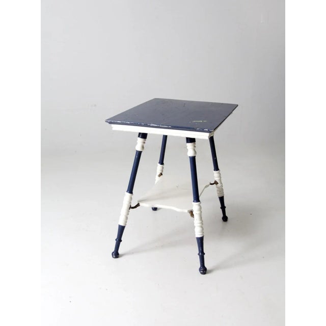 Antique Turned Leg Side Table For Sale - Image 4 of 13