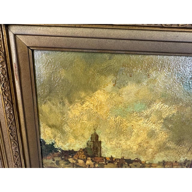 Hersmann, Dutch Landscape, Oil on Board, 1910s, Framed For Sale - Image 4 of 12