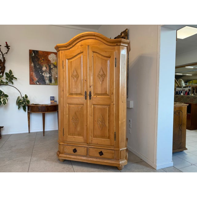 Baroque Style Farmhouse Wardrobe, 1980s For Sale - Image 6 of 17