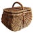 American Vintage Wicker Handmade Buttocks Farmer's Harvest Basket With Removable Lid For Sale - Image 3 of 6