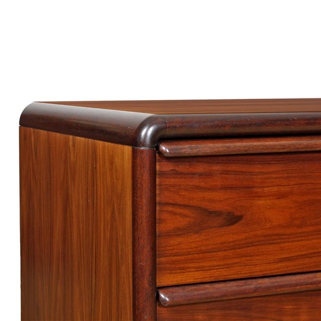 Mid 20th Century 71” Danish Modern Rosewood 6-Drawer Dresser by Kibaek Mobelfabrik For Sale - Image 5 of 7