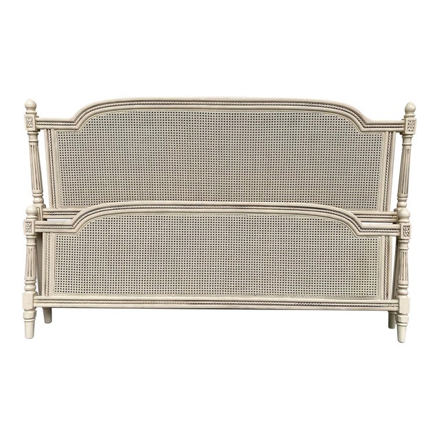 French King Size Cane Headboard and Footboard 2 Pieces Chairish