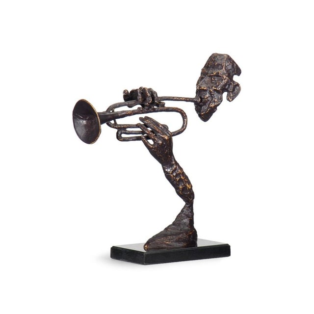 Contemporary Wildwood Contemporary Cast Iron Trumpeter For Sale - Image 3 of 3