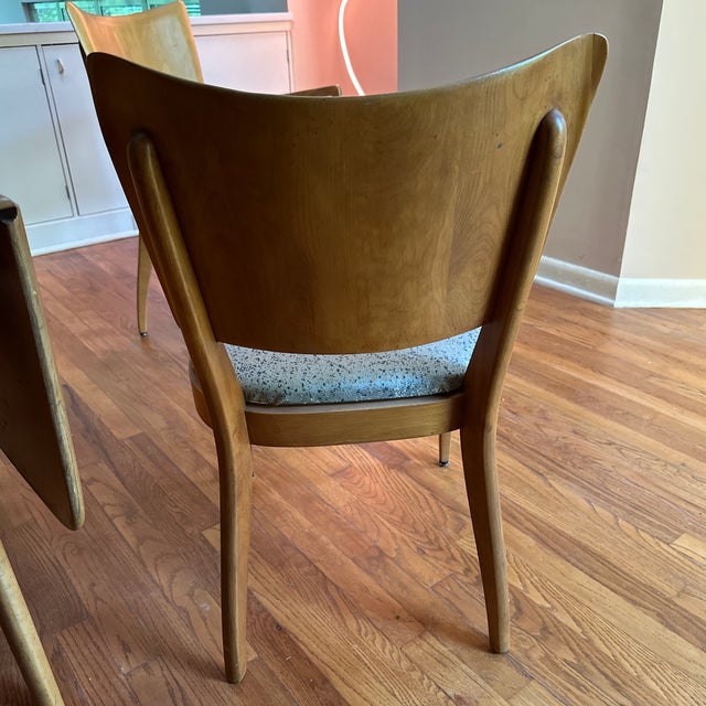 1960s Heywood-Wakefield Mid-Century Wishbone Expandable Dining Table With Six Stingray Chairs For Sale - Image 10 of 12